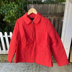 Talbots burnt orange quilted jacket, size 1x, excellent condition
